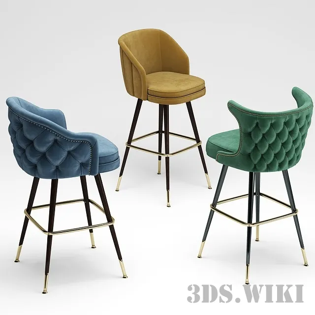 furniture – Deer Spring Bar Stool 3D Model