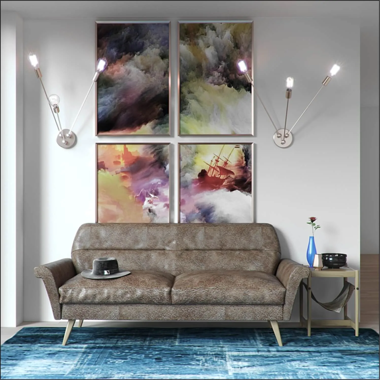 furniture – Denmark leather loveseat 3D Model furniture – Denmark leather loveseat 3D Model