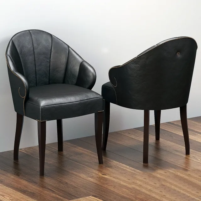 furniture – Design chairs with shaped armrests and cloves S07 3D Model