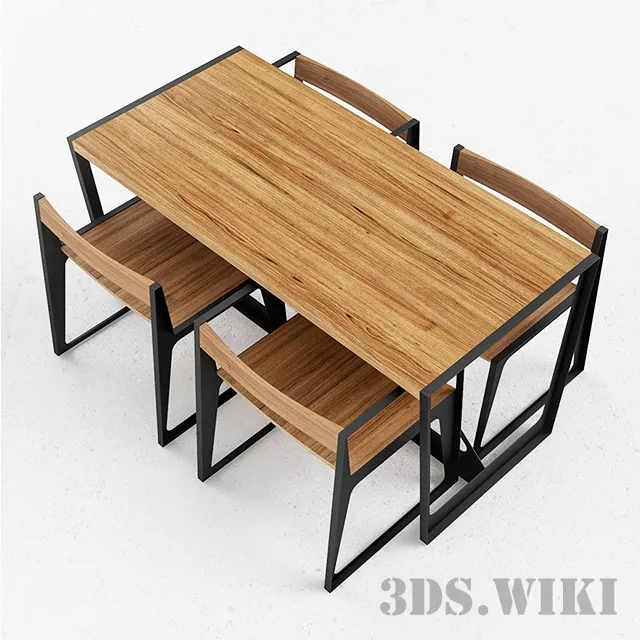 furniture – Design table and chairs A1 A2 A3 ODESD2 3D Model