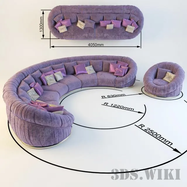 furniture – Designer sofa and armchair 3D Model furniture – Designer sofa and armchair 3D Model