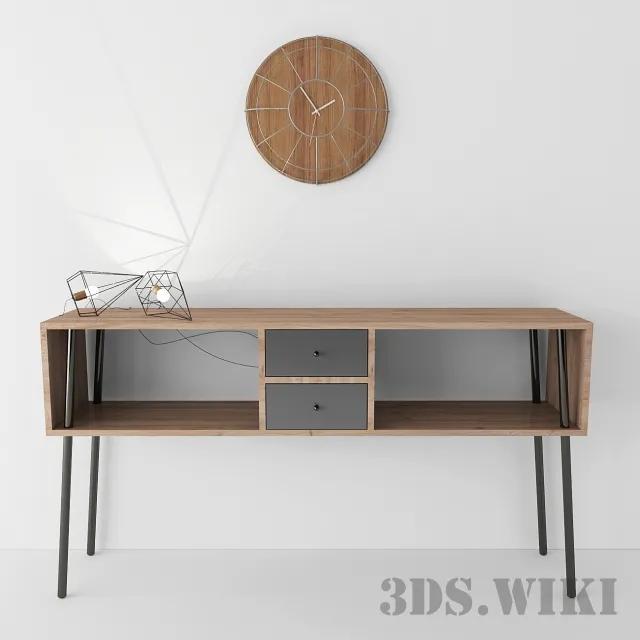 furniture – Dialma Brown Console 3D Model furniture – Dialma Brown Console 3D Model