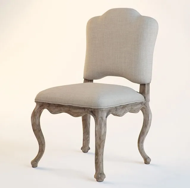 furniture – Dining chair Devonshire With Lion Off White Linen by Eichholtz 3D Model