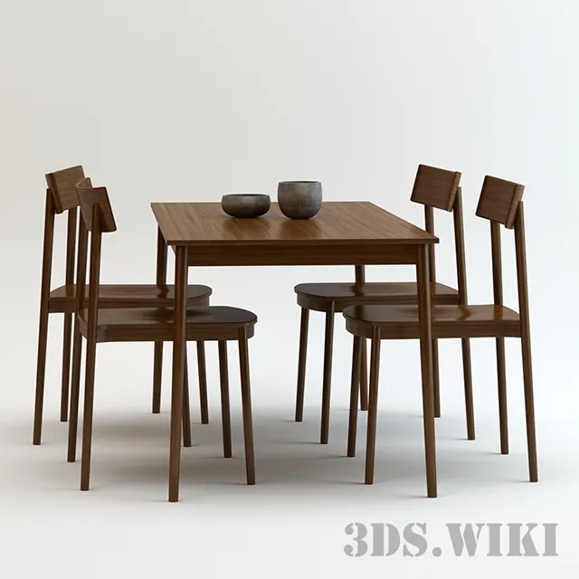 furniture – Dining set – table and chairs 3D Model