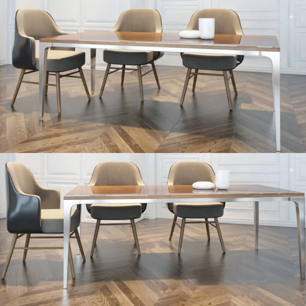 furniture – Dining table and chairs 3D Model