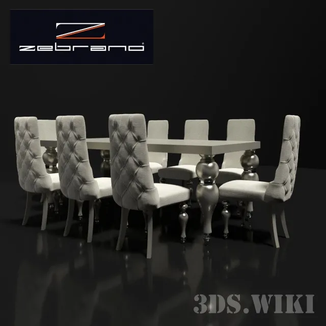furniture – Dining table and chairs ZebranoCasa 3D Model furniture – Dining table and chairs ZebranoCasa 3D Model