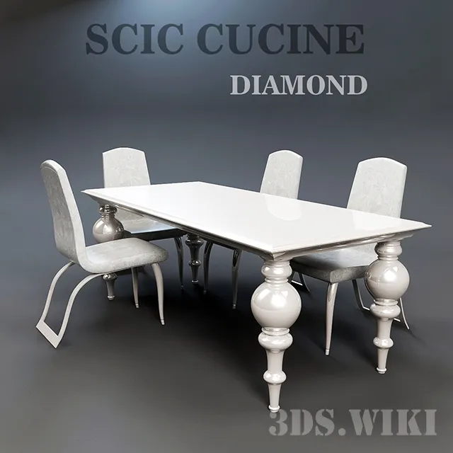 furniture – Dining table SCIC CUCINE DIAMOND and chair 3D Model furniture – Dining table SCIC CUCINE DIAMOND and chair 3D Model