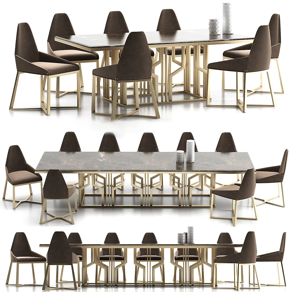 furniture – Dining table with chairs 44 3D Model