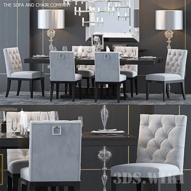 furniture – Dining table with serving The Sofa & Chair Company Set 7 3D Model furniture – Dining table with serving The Sofa & Chair Company Set 7 3D Model