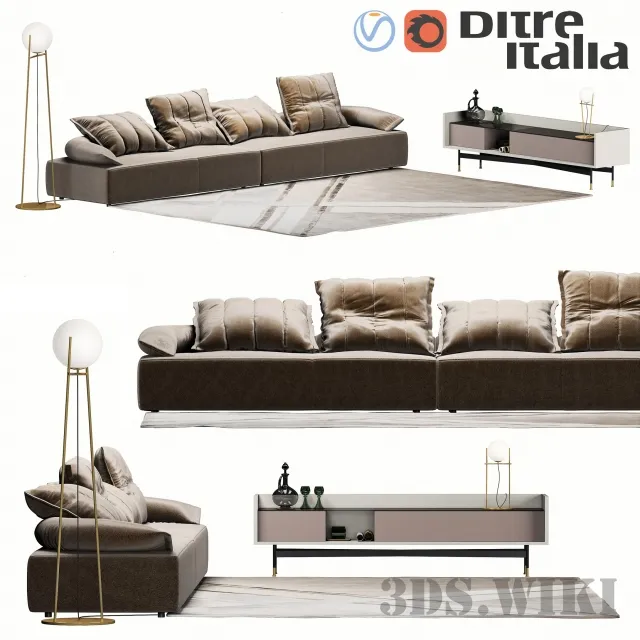 furniture – Ditre Italia F-Flack sofa 3D Model