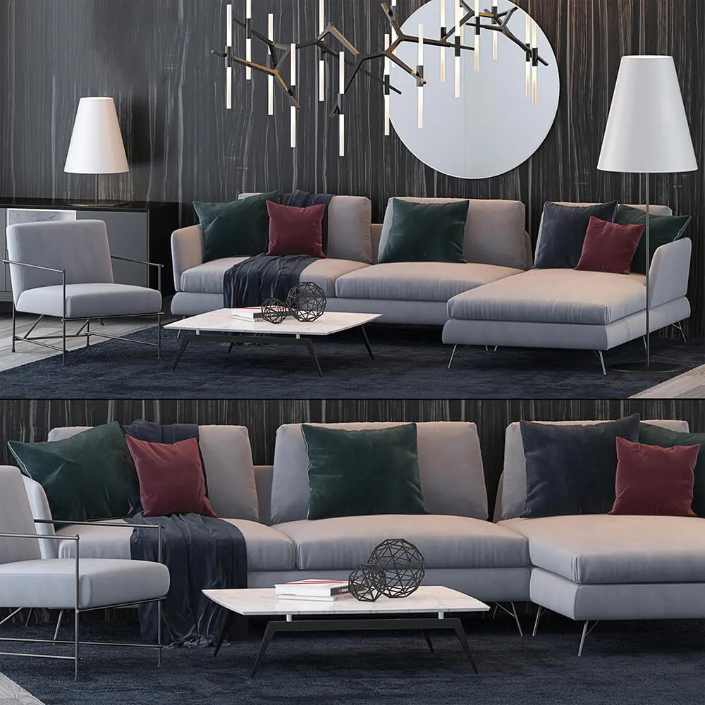 furniture – Ditre Italia sofa set 2 3D Model furniture – Ditre Italia sofa set 2 3D Model