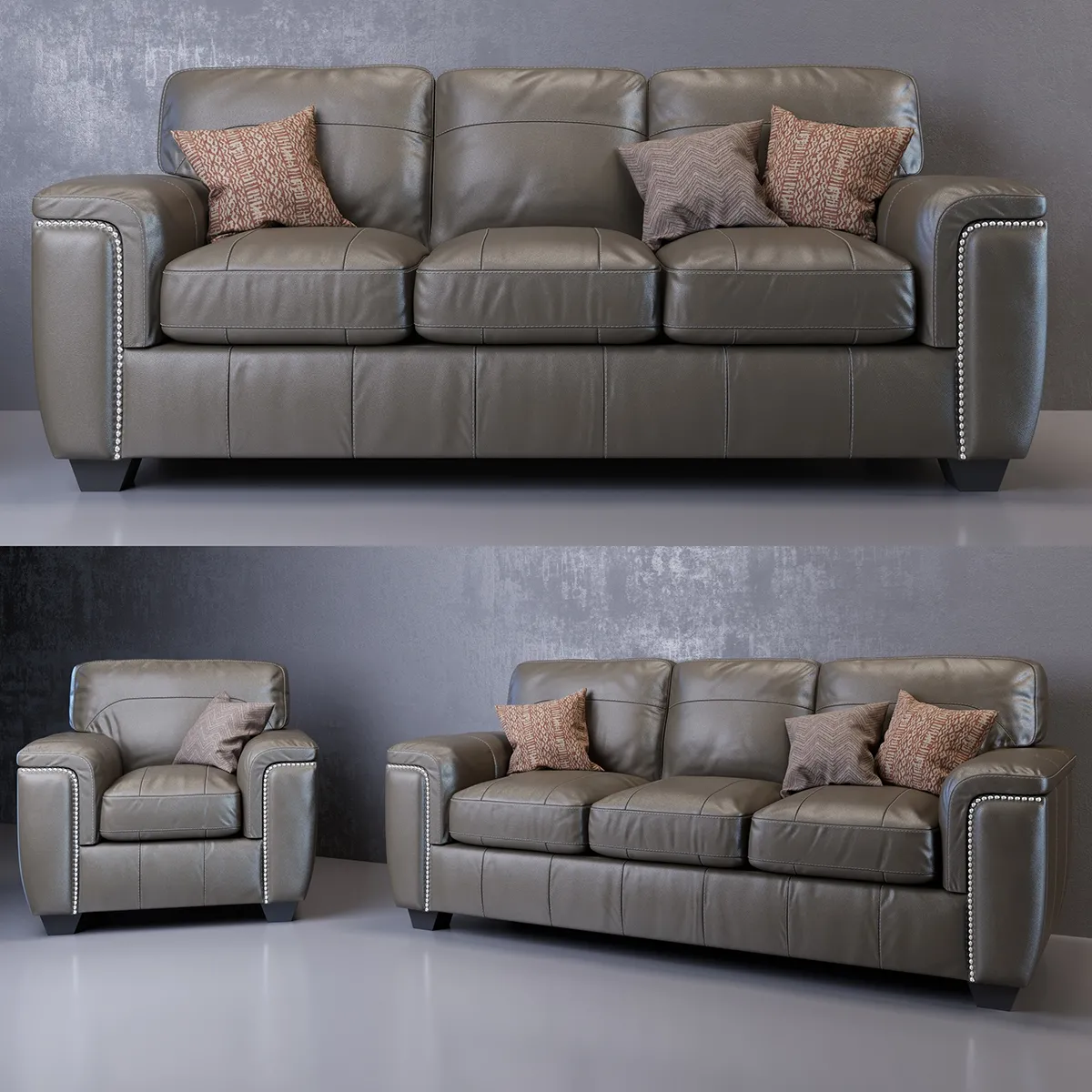 furniture – Donnell sofa and armchair 3D Model