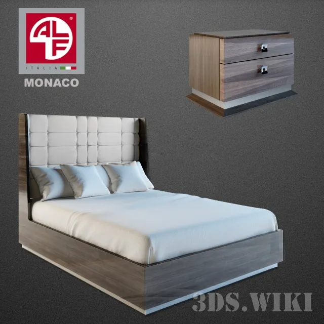 furniture – Double bed Alf Italia 3D Model