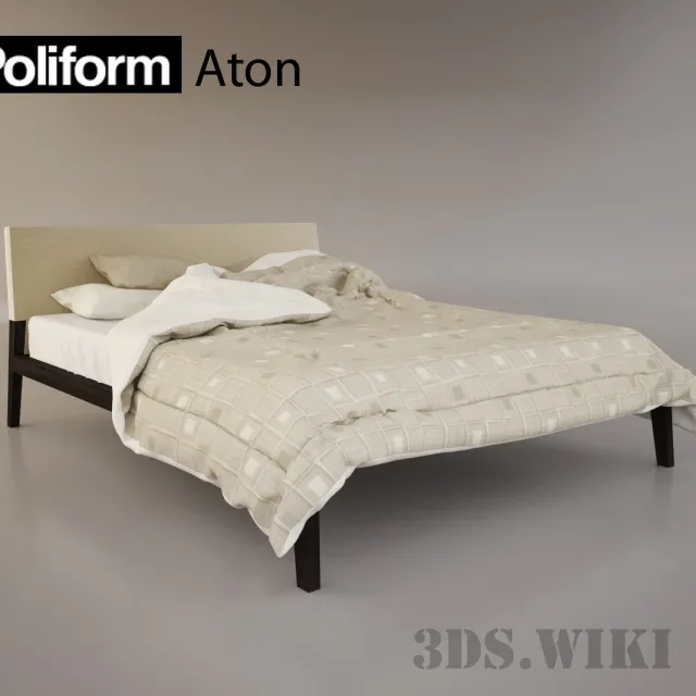 furniture – Double bed Aton – Poliform 3D Model