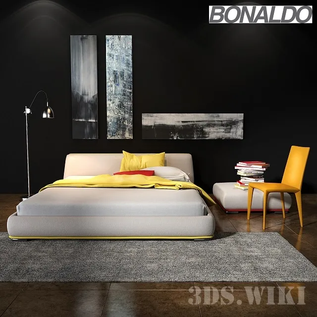 furniture – Double bed Bonaldo Amos 3D Model furniture – Double bed Bonaldo Amos 3D Model