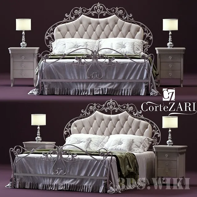 furniture – Double bed CorteZARI OLIMPIA 3D Model furniture – Double bed CorteZARI OLIMPIA 3D Model