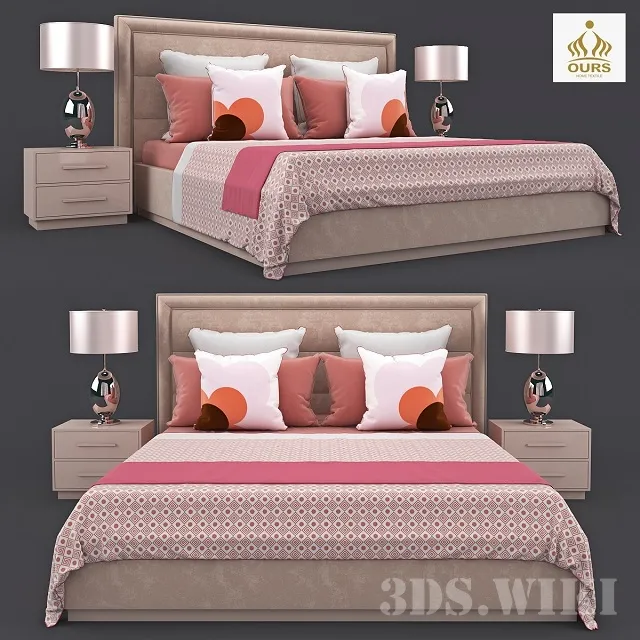 furniture – Double bed from OURS 3D Model furniture – Double bed from OURS 3D Model