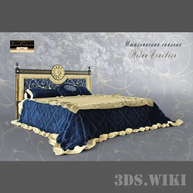 furniture – Double bed Milan Cenedese 3D Model furniture – Double bed Milan Cenedese 3D Model