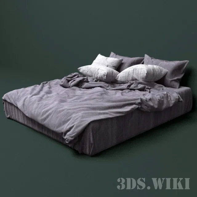 furniture – Double bed ottoman 3D Model