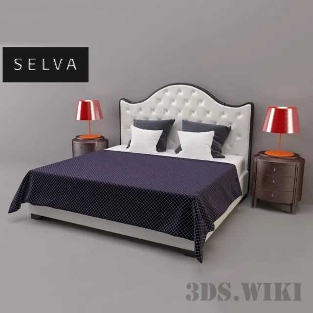 furniture – Double bed Selva Onda 3D Model furniture – Double bed Selva Onda 3D Model