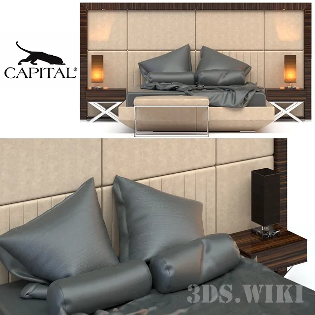 furniture – Double Bed set by Capital (Atmosphera) 3D Model furniture – Double Bed set by Capital (Atmosphera) 3D Model