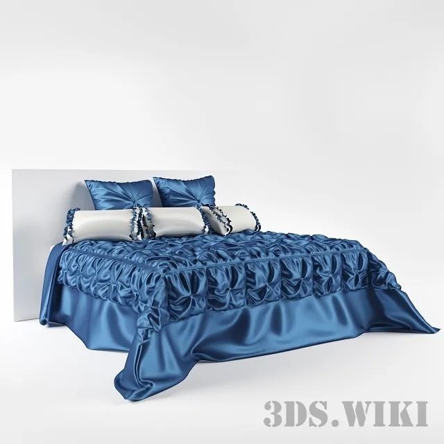 furniture – Double bedspread and pillows 3D Model