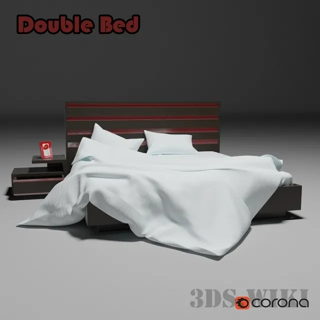 furniture – Double modern bed 3D Model