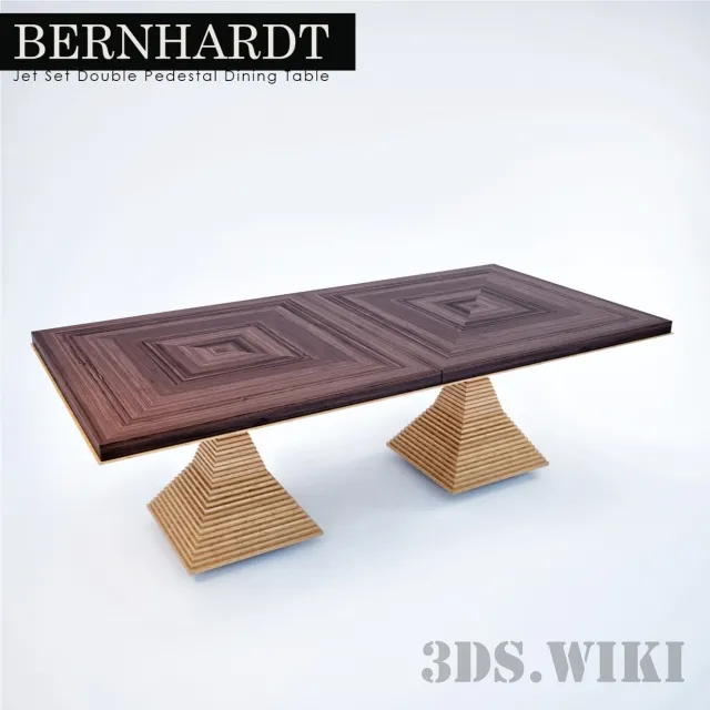 furniture – Double Pedestal Dining Table 3D Model