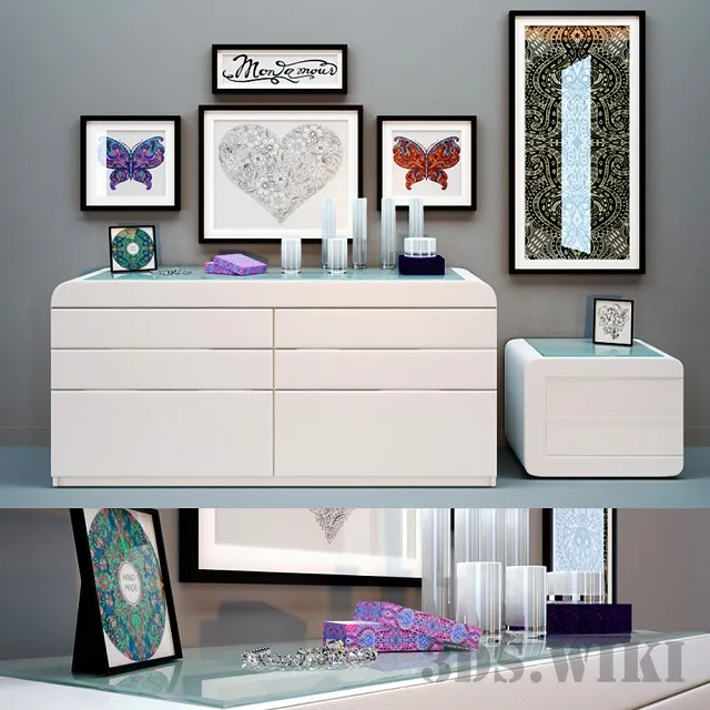 furniture – Dream Land – Bedroom furniture set 3D Model