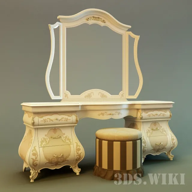 furniture – Dressing table Monreale of the Italian factory Signorini Coco 3D Model furniture – Dressing table Monreale of the Italian factory Signorini Coco 3D Model