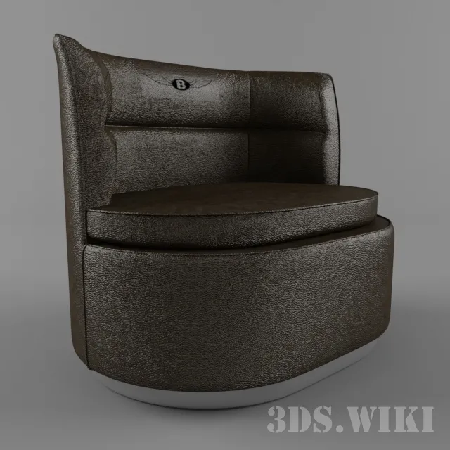 furniture – Duke Armchair brown 3D Model