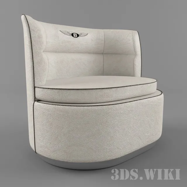 furniture – Duke Armchair white 3D Model