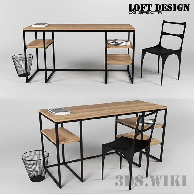 furniture – Educational table and chair 3D Model