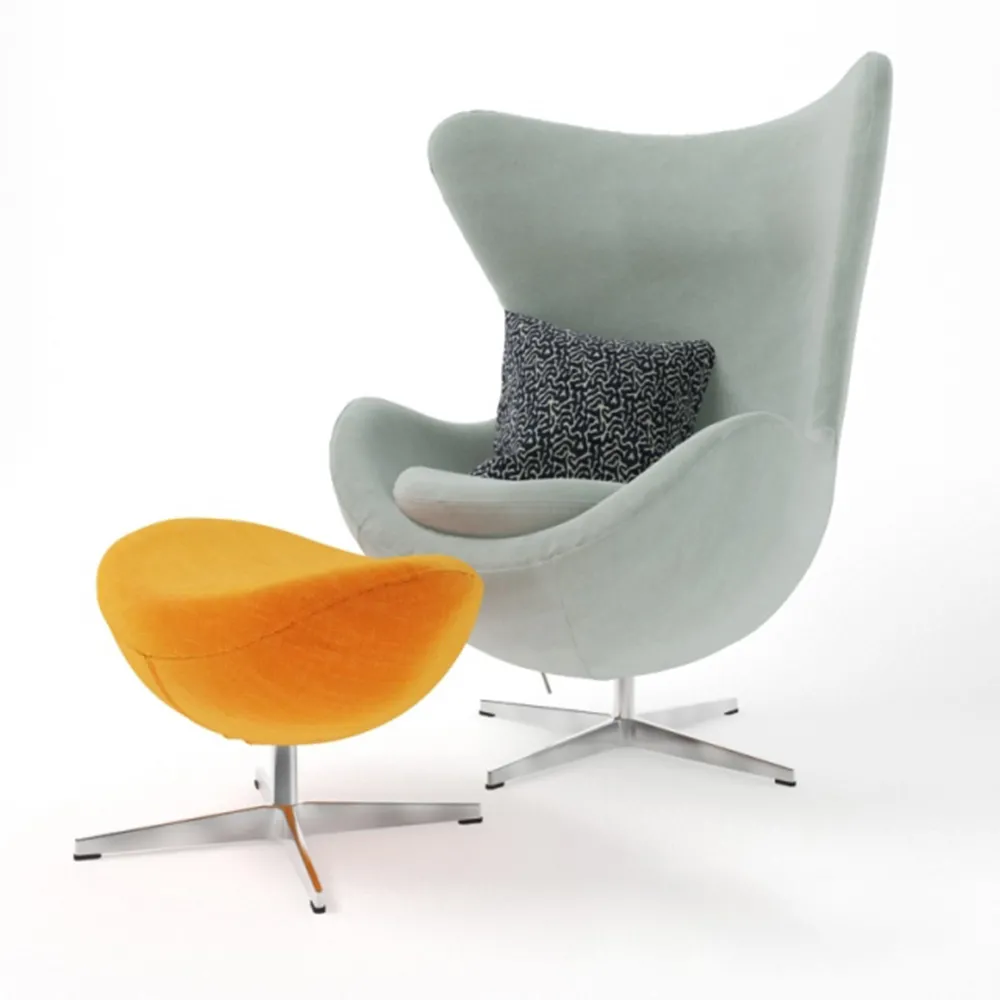 furniture – EGG armchair with footrest 3D Model