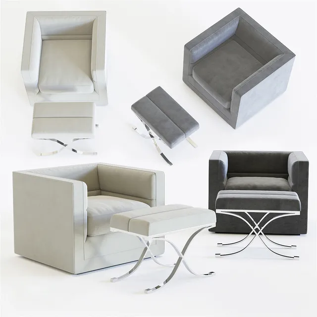 furniture – Eichholtz Adonia armchair 5 3D Model