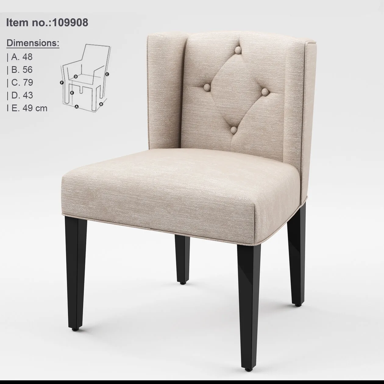 furniture – Eichholtz dining chair Boca Raton 109908; 109850 3D Model furniture – Eichholtz dining chair Boca Raton 109908; 109850 3D Model