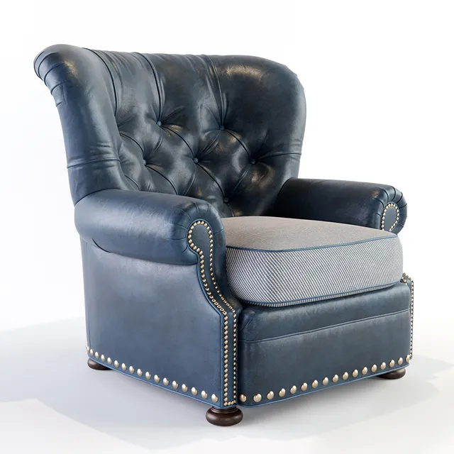 furniture – Elle leather armchair 009 3D Model