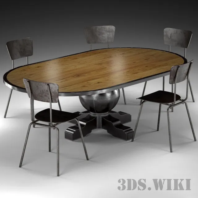 furniture – Ellipse dining table Enzo 3D Model furniture – Ellipse dining table Enzo 3D Model