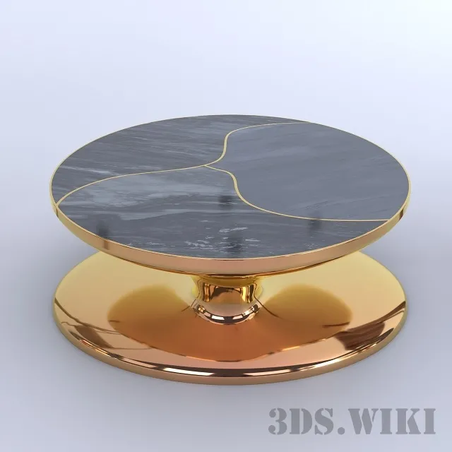 furniture – ELLIPTICAL COFFEE TABLE 3D Model