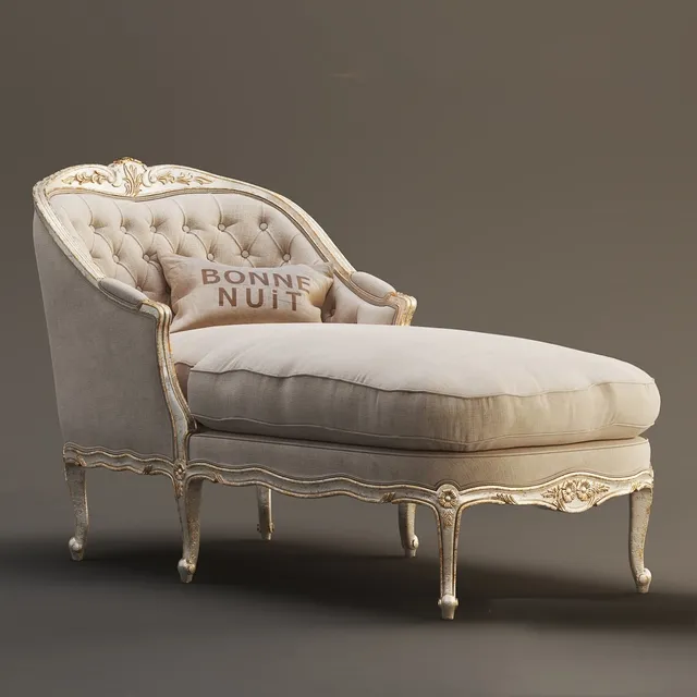 furniture – Eloquence Louis Chaise in Gold Taupe Two-Tone 3D Model furniture – Eloquence Louis Chaise in Gold Taupe Two-Tone 3D Model