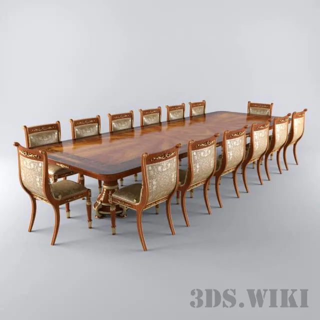 furniture – Emergroup Table with Chairs 3D Model