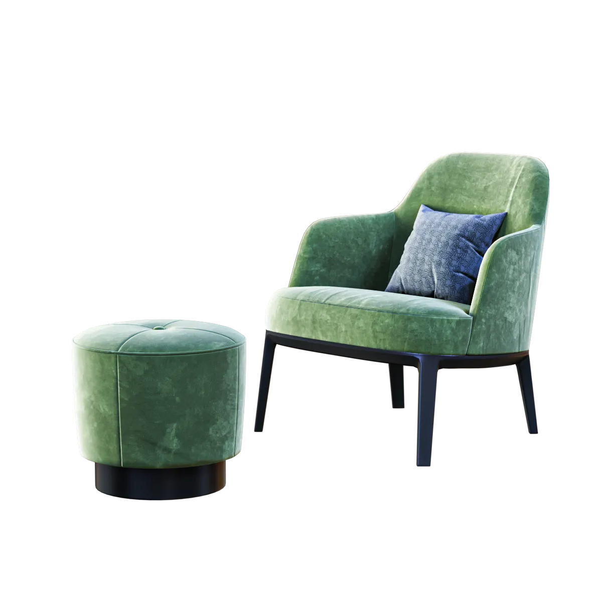 furniture – Fabric armchair 3D Model