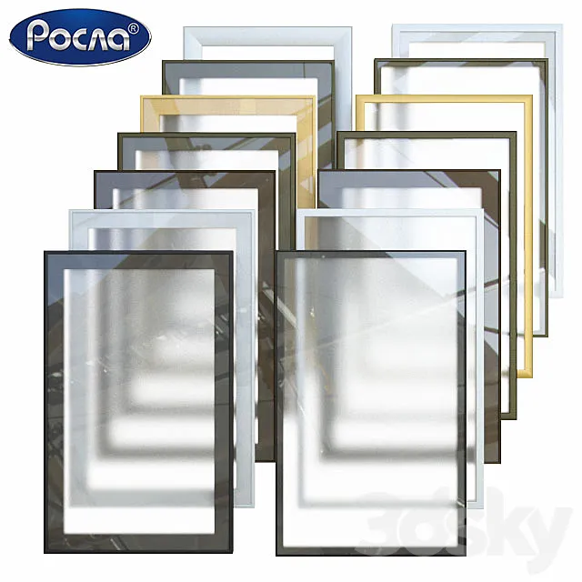 Furniture facades made of aluminum profile systems “grew F» 3D Model