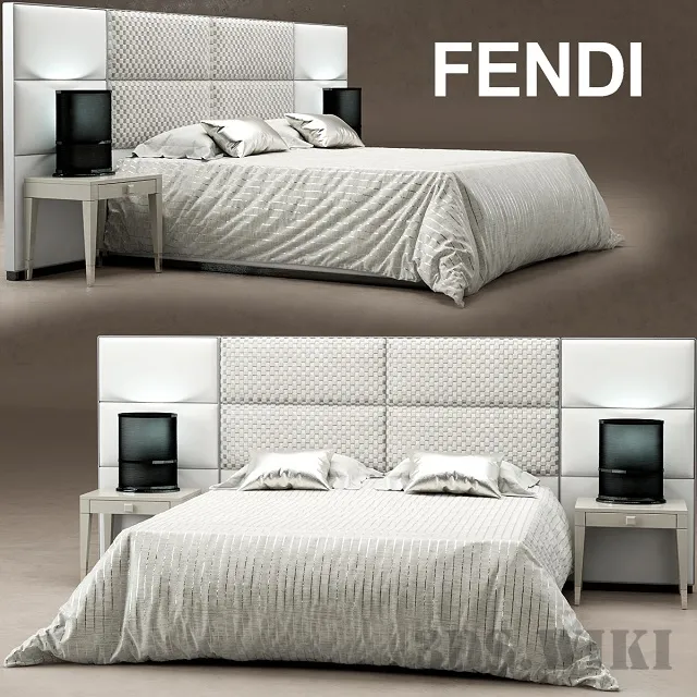 furniture – Fendi Casa Regent bed 3D Model