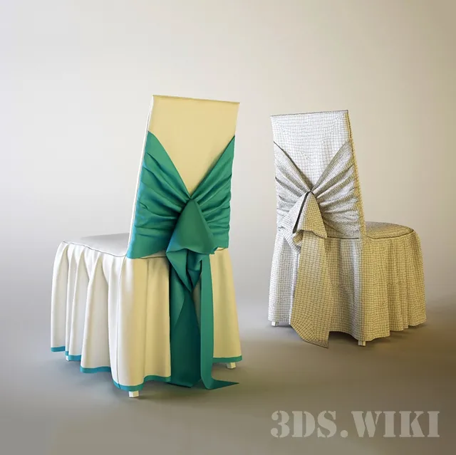 furniture – Festive chair with cover 3D Model