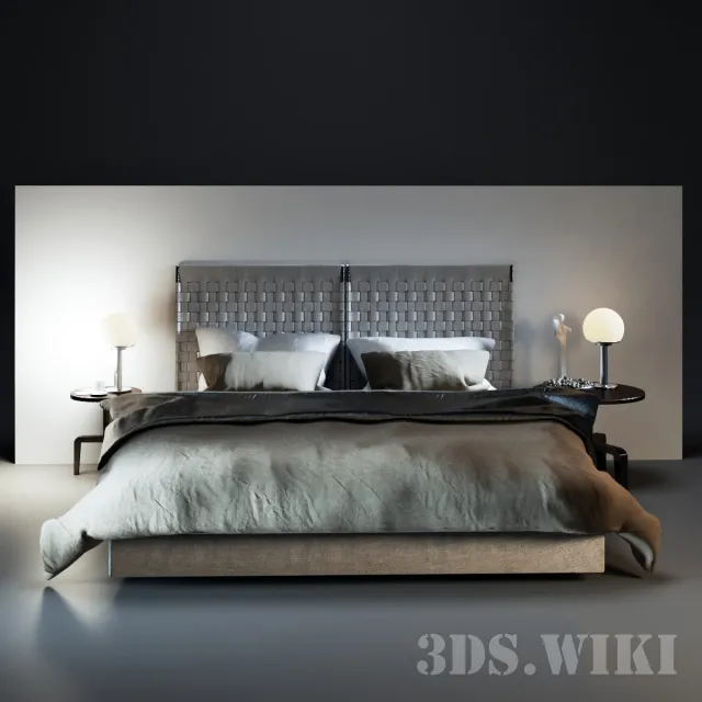 furniture – Flexform Cestone double bed 3D Model furniture – Flexform Cestone double bed 3D Model
