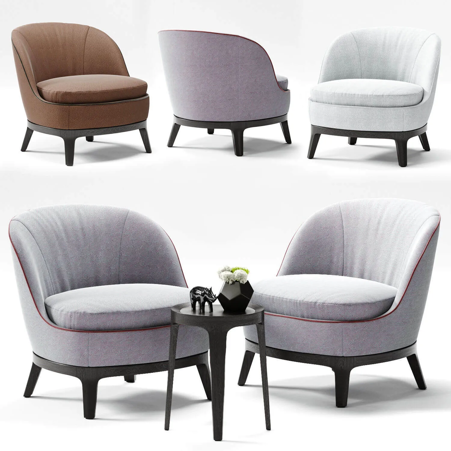 furniture – Flexform Dragonfly armchair 03 3D Model