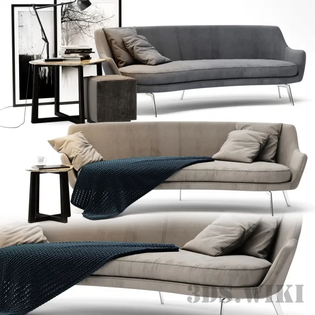 furniture – Flexform Guscio Sofa 3D Model
