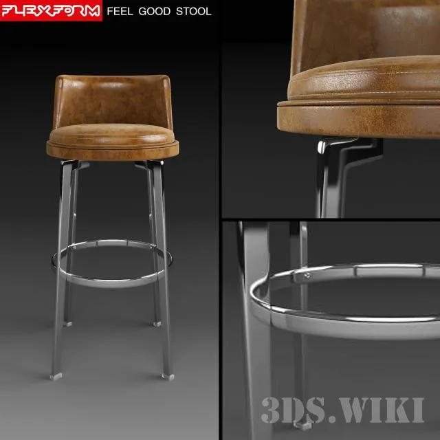 furniture – Flexform stool 3D Model furniture – Flexform stool 3D Model