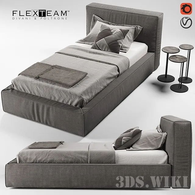 furniture – Flexteam Slim-one bed 3D Model furniture – Flexteam Slim-one bed 3D Model